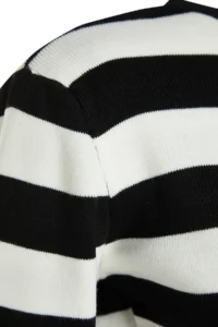 TRENDYOLMİLLA Black Crop Basic Striped Knitwear Sweater - Image 7