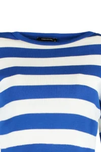 TRENDYOLMİLLA NAVY BLUE Crop Basic Striped Knitwear Sweater - Image 7