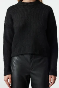 TRENDYOLMİLLA Black Wide Pattern Soft textured Basic Knitwear Sweater - Image 9