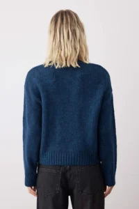TRENDYOLMİLLA BLUE Wide Pattern Soft textured Basic Knitwear Sweater - Image 5
