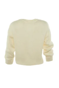 TRENDYOLMİLLA Ecru Wide Pattern Soft textured Basic Knitwear Sweater - Image 15