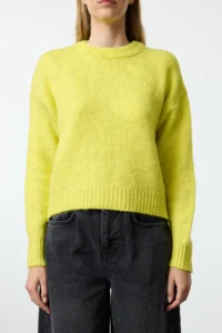 TRENDYOLMİLLA Lime Wide Pattern Soft textured Basic Knitwear Sweater - Image 3