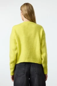 TRENDYOLMİLLA Lime Wide Pattern Soft textured Basic Knitwear Sweater - Image 5