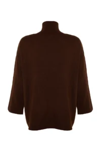 TRENDYOLMİLLA Brown Wide Pattern Basic Knitwear Sweater - Image 8