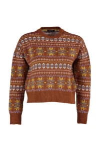 TRENDYOLMİLLA Brown Wide Pattern Soft textured Patterned Knitwear Sweater - Image 10