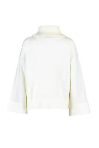 TRENDYOLMİLLA Ecru Wide Pattern Soft textured Zippered Knitwear Sweater - Image 8