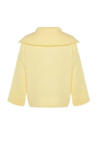 TRENDYOLMİLLA Yellow Wide Pattern Soft textured Zippered Knitwear Sweater - Image 8