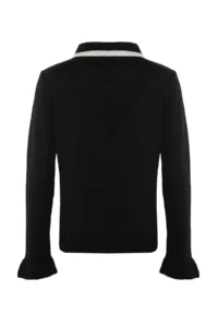 TRENDYOLMİLLA Black Color Bloklu Ribbon/Fiyonk Detailed Knitwear Sweater - Image 7