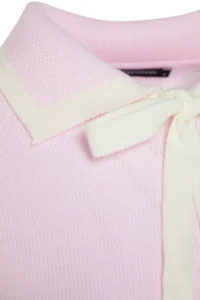 TRENDYOLMİLLA Powder PINK Color Bloklu Ribbon/Fiyonk Detailed Knitwear Sweater - Image 7