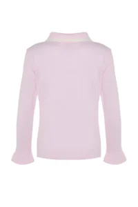 TRENDYOLMİLLA Powder PINK Color Bloklu Ribbon/Fiyonk Detailed Knitwear Sweater - Image 8