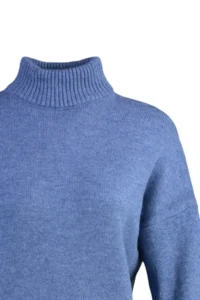 TRENDYOLMİLLA BLUE Wide Pattern Soft textured Knitwear Sweater - Image 7