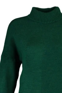 TRENDYOLMİLLA Emerald Green Wide Pattern Soft textured Knitwear Sweater - Image 11