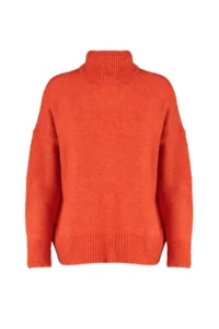 TRENDYOLMİLLA Orange Wide Pattern Soft textured Knitwear Sweater - Image 6