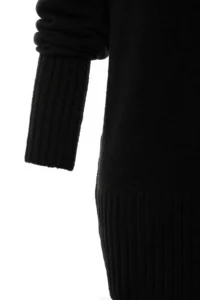 TRENDYOLMİLLA Black Wide Pattern Soft textured Basic Knitwear Sweater - Image 7