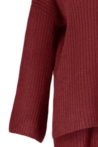 TRENDYOLMİLLA Burgundy Soft textured Wide Pattern Knitwear Sweater - Image 8