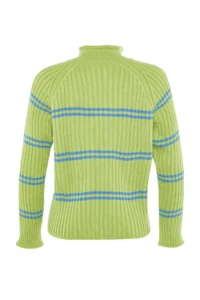 TRENDYOLMİLLA Green Striped Knitwear Sweater - Image 7