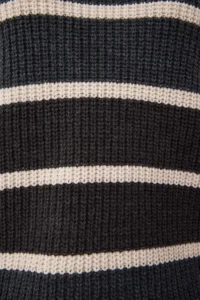 TRENDYOLMİLLA Anthracite Wide Pattern Striped Knitwear Sweater - Image 3