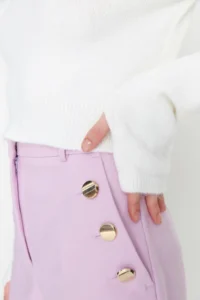 TRENDYOLMİLLA Ecru Crop Soft textured Knitwear Sweater - Image 4