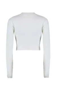 TRENDYOLMİLLA Ecru Crop Soft textured Knitwear Sweater - Image 6