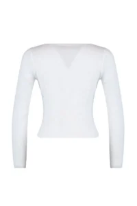 TRENDYOLMİLLA Ecru Double breasted Shirring Detailed Knitwear Sweater - Image 6