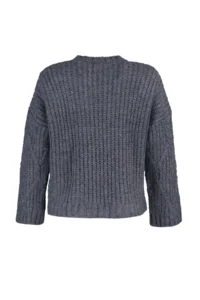 TRENDYOLMİLLA Anthracite Soft textured Wide Pattern Knitwear Sweater - Image 7