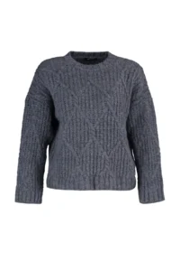 TRENDYOLMİLLA Anthracite Soft textured Wide Pattern Knitwear Sweater - Image 9