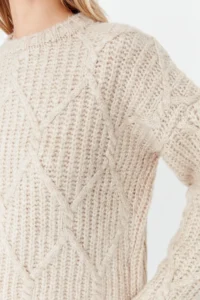 TRENDYOLMİLLA Stone Soft textured Wide Pattern Knitwear Sweater - Image 4