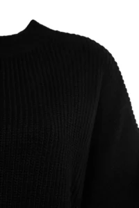 TRENDYOLMİLLA Black Wide Pattern Basic Knitwear Sweater - Image 11