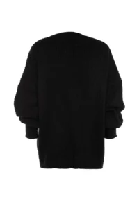 TRENDYOLMİLLA Black Wide Pattern Basic Knitwear Sweater - Image 12