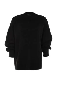 TRENDYOLMİLLA Black Wide Pattern Basic Knitwear Sweater - Image 13