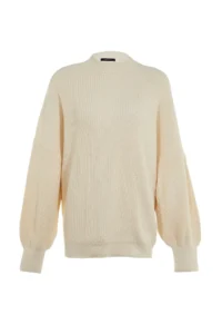 TRENDYOLMİLLA Ecru Wide Pattern Basic Knitwear Sweater - Image 12