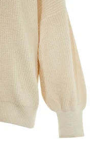 TRENDYOLMİLLA Ecru Wide Pattern Basic Knitwear Sweater - Image 13