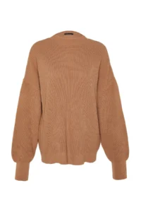 TRENDYOLMİLLA Mink Wide Pattern Basic Knitwear Sweater - Image 6