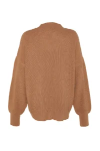TRENDYOLMİLLA Mink Wide Pattern Basic Knitwear Sweater - Image 7