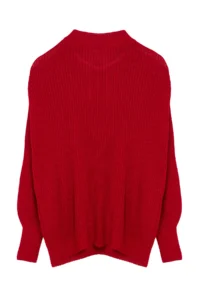 TRENDYOLMİLLA Red Wide Pattern Basic Knitwear Sweater - Image 7