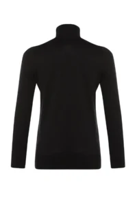 TRENDYOLMİLLA Black Mercerized Look Premium Thread / Special Thread Basic Knitwear Sweater - Image 7