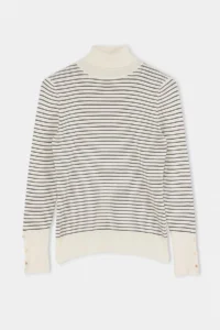 TRENDYOLMİLLA Ecru*001 Mercerized Look Premium Thread / Special Thread Basic Knitwear Sweater - Image 5