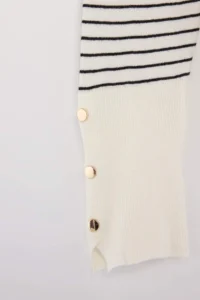 TRENDYOLMİLLA Ecru*001 Mercerized Look Premium Thread / Special Thread Basic Knitwear Sweater - Image 6