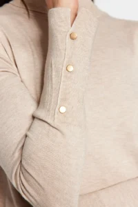 TRENDYOLMİLLA Stone Mercerized Look Premium Thread / Special Thread Basic Knitwear Sweater - Image 3