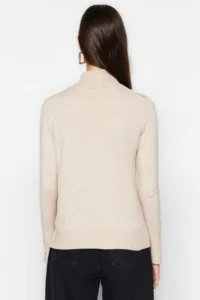 TRENDYOLMİLLA Stone Mercerized Look Premium Thread / Special Thread Basic Knitwear Sweater - Image 5