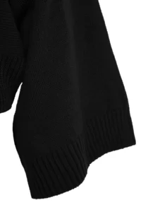 TRENDYOLMİLLA Black Wide Pattern Spanish Arm Knitwear Sweater - Image 10