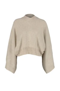 TRENDYOLMİLLA Stone Wide Pattern Spanish Arm Knitwear Sweater - Image 10