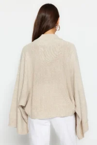 TRENDYOLMİLLA Stone Wide Pattern Spanish Arm Knitwear Sweater - Image 9