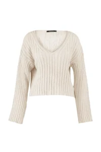 TRENDYOLMİLLA Stone Mercerized Look Woolly Wide Pattern Basic Knitwear Sweater - Image 6