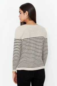 TRENDYOLMİLLA Stone Basic Striped Knitwear Sweater - Image 5