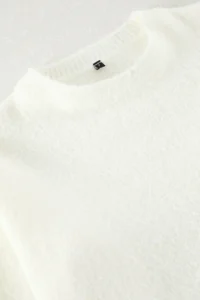 TRENDYOLMİLLA Ecru*001 Wide Pattern textured Knitwear Sweater - Image 7