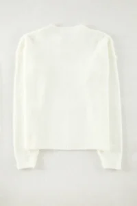 TRENDYOLMİLLA Ecru*001 Wide Pattern textured Knitwear Sweater - Image 8