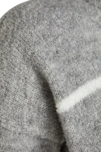 TRENDYOLMİLLA Gray Striped Wide Pattern textured Knitwear Sweater - Image 8