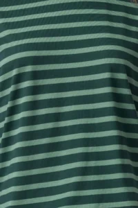 TRENDYOLMİLLA Petrol-MINT Striped Regular/Normal Pattern Basic Crew Neck Knitting T-Shirt - Image 7