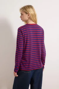 TRENDYOLMİLLA Red-NAVY BLUE Striped Regular/Normal Pattern Basic Crew Neck Knitting T-Shirt - Image 10
